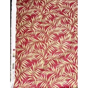 Mill Creek Fabrics Screen Print Zepel Upholstery Fabric Leaves Brown Beige Green